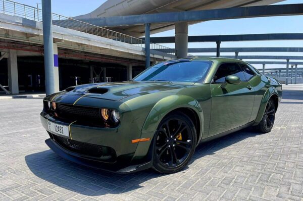 Rent Dodge Challenger V6 in Dubai for a stylish and exhilarating drive in Dubai.