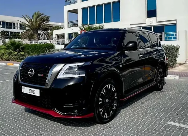 Experience the spacious elegance of our Nissan Patrol Nismo 2023 rental options.