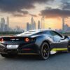 Rent Black Ferrari F8 in Dubai