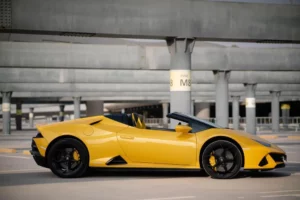 Rent Yellow Lamborghini in Dubai